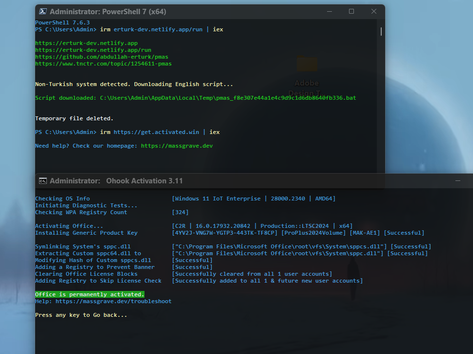 Media '2026-07-02 11_19_09-Administrator_   Ohook Activation 3.11.png' in category 'Windows Forum'